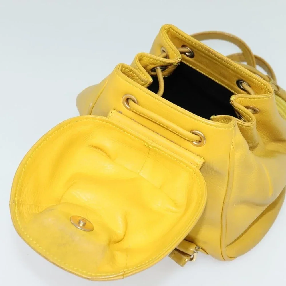 Dior Leather Backpack Gold